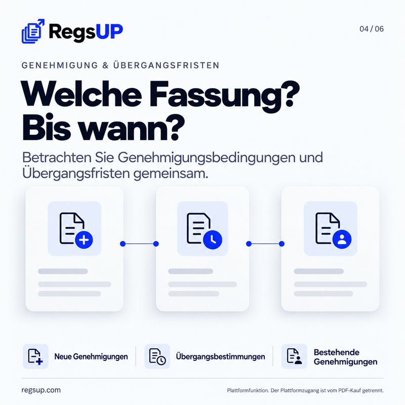 Übergangstermine der Typgenehmigung
