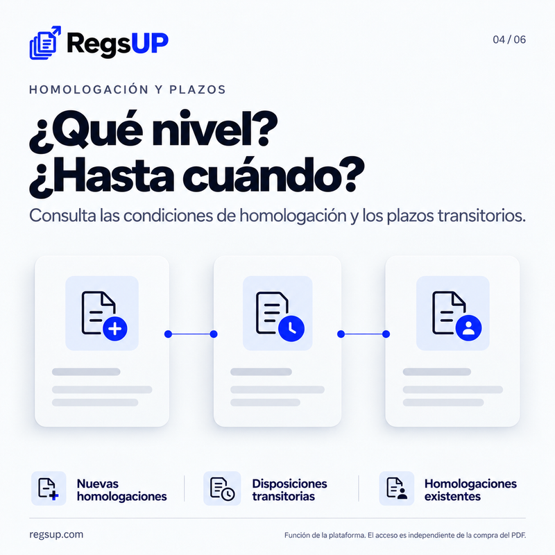 Fechas de transición de homologación