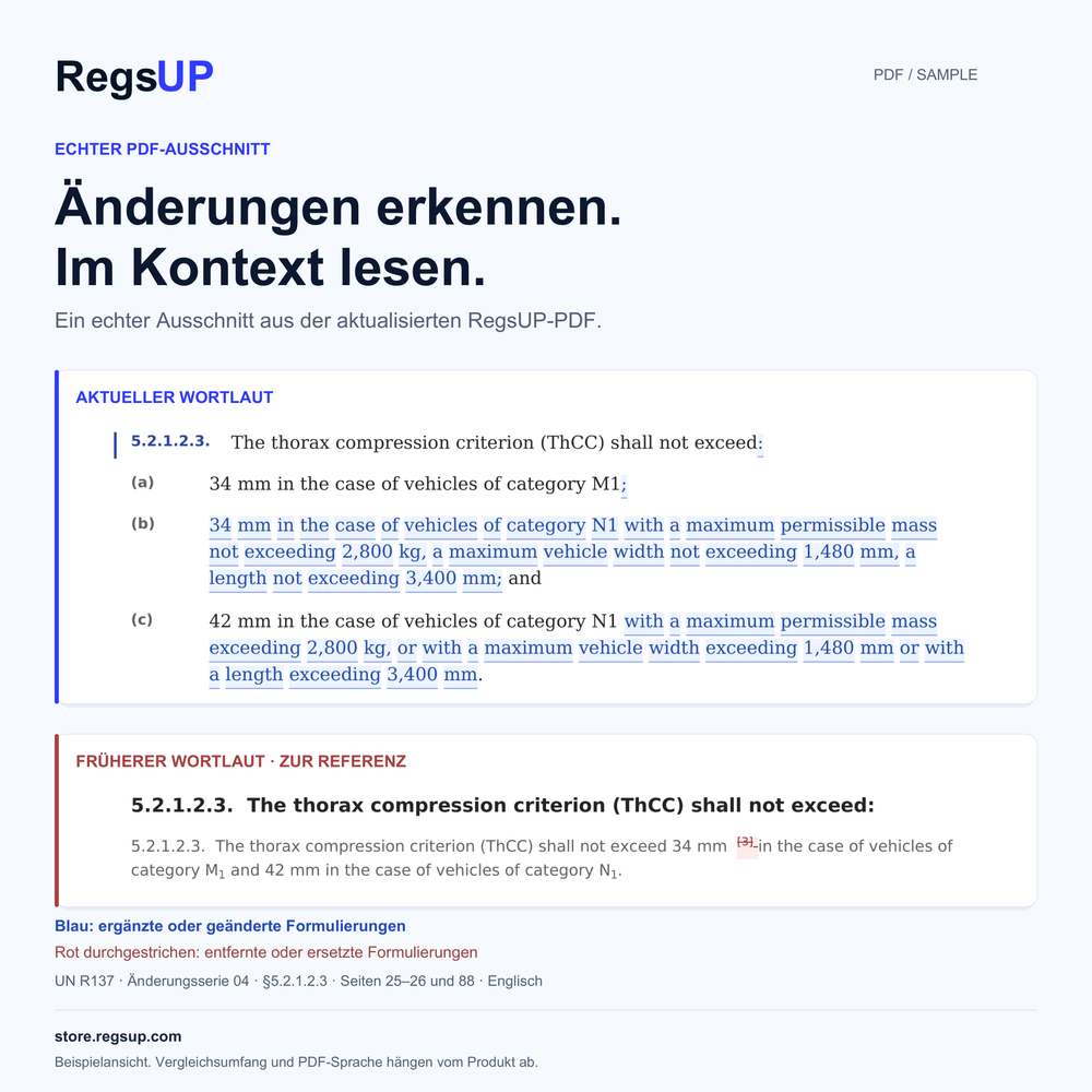 Echtes UN-R137-PDF-Vergleichsbeispiel vergrößern