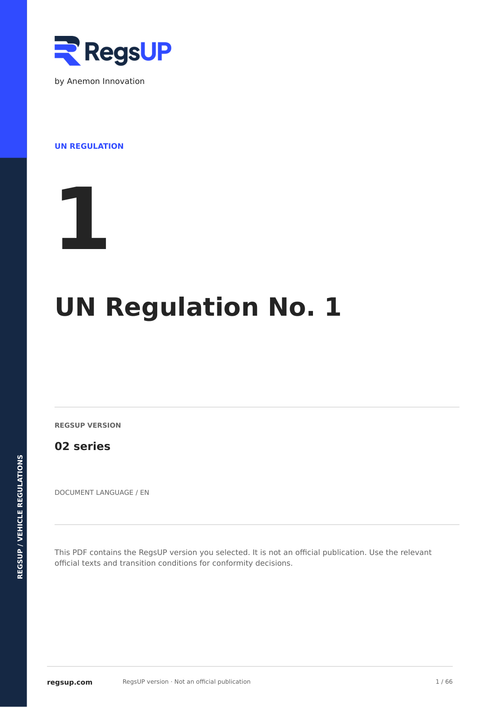 UN ECE R1 — Kraftfahrzeugscheinwerfer · 02 | Englisches PDF